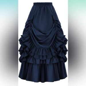 Belle Poque Victorian Gothic Maxi Skirt